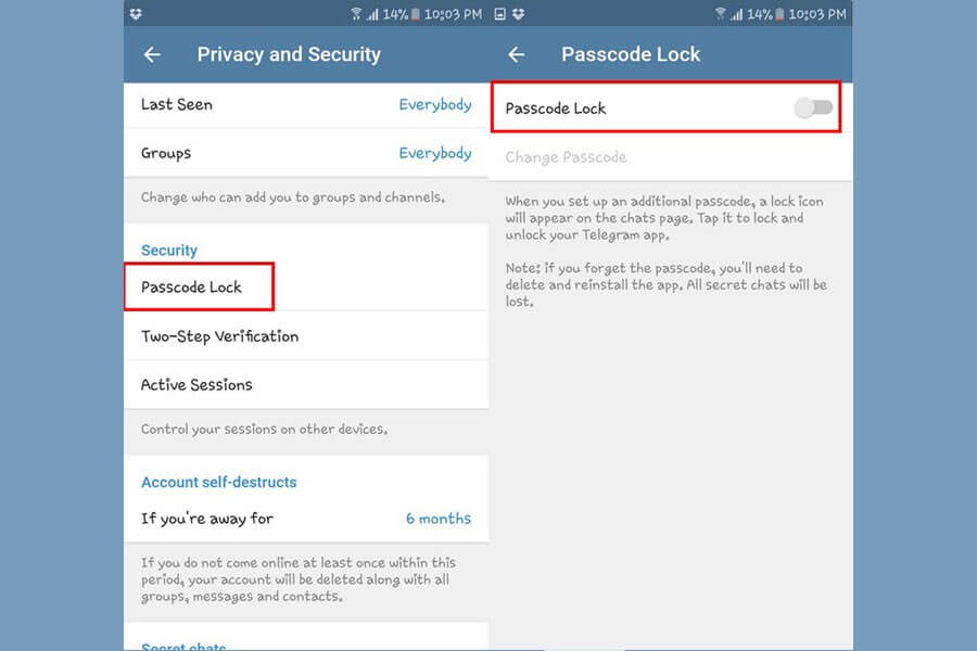 Telegram Passcode Lock