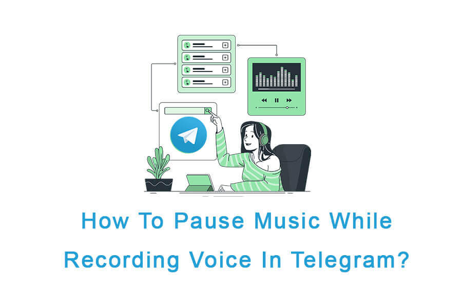 pause music while recording voice in Telegram