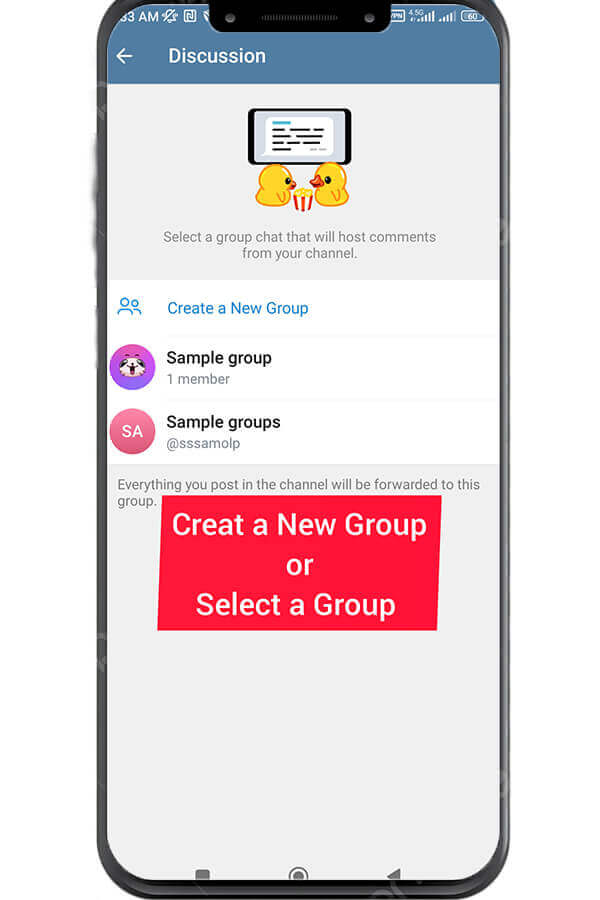 tap the “Create New Group